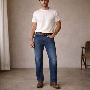 Levi's 501 Men's Blue Jeans‎ W34 L30 Button Fly Classic Straight medium wash